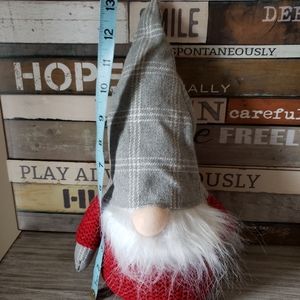 TJ Maxx | Holiday | 29 Christmas Gnome With Red Body Gray Plaid Hat